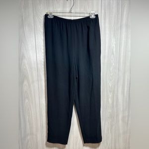 Laura Henson Black Pull On Elastic Waistband Pants Size 12